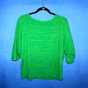 New Directions Knit Sweater - Women's Size M - Green - Dolman Sleeve